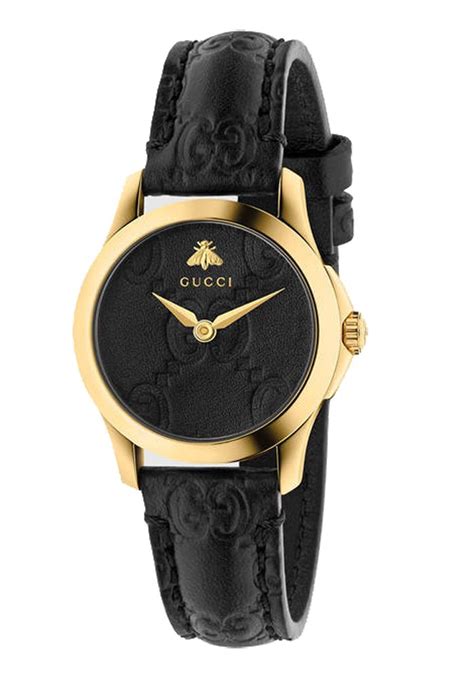 black and gold gucci watch women's|Gucci ladies watch with diamonds.